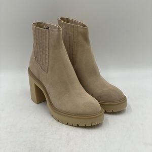 DOLCE VITA Caster Dune Suede Block Heel Booties NWT
